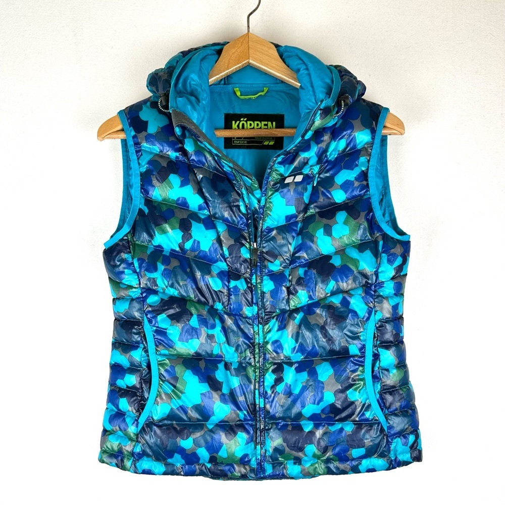 Koppen Kalke Down Vest Camo Puffer Hooded Vest Cozy Gorpcore Layer